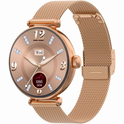 Smartwatch Gravity Różowe Złoto Czarny 2 Paski GT26-3