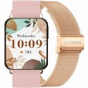 Smartwatch Gravity Różowe Złoto Różowy 2 Paski GT17-1