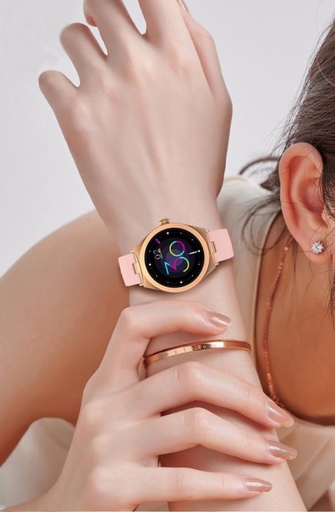 Smartwatch Gravity Różowe Złoto Różowy GT25-2