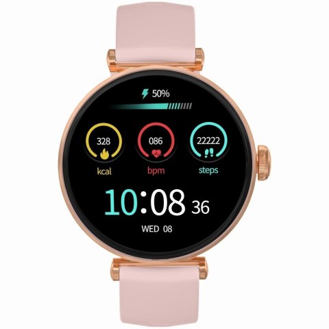 Smartwatch Gravity Różowe Złoto-srebrny Różowy 2 Paski GT26-4