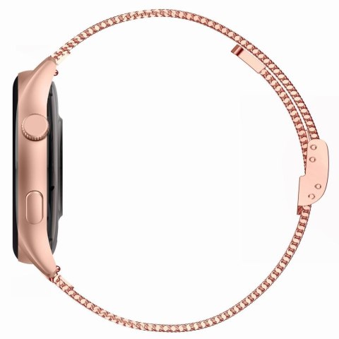 Smartwatch Gravity Różowe Złoto Pasek + Bransoleta GT11-6