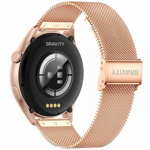 Smartwatch Gravity Różowe Złoto Pasek + Bransoleta GT11-7