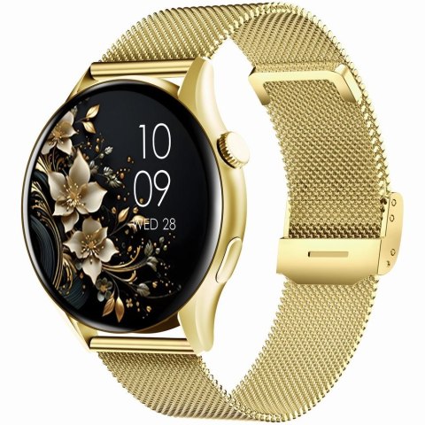 Smartwatch Gravity Złoty Pasek + Bransoleta GT11-3