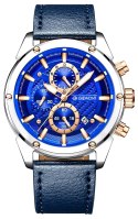 Zegarek Męski Giewont Chronograph Sapphire Srebrno Niebieski GW8810-A2