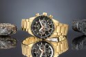 Zegarek Męski Giewont Chronograph Sapphire Złoto Czarny GW9140-B4