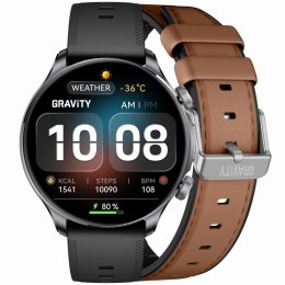 Smartwatch Gravity Czarny 2 Paski GT35-1