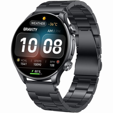 Smartwatch Gravity Czarny Pasek + Bransoleta GT35-2