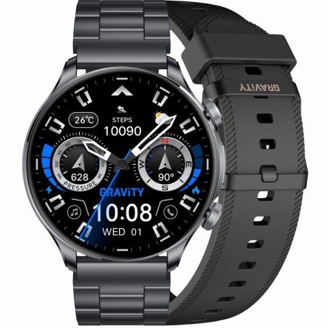 Smartwatch Gravity Czarny Pasek + Bransoleta GT35-2