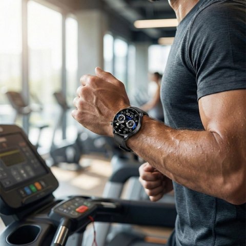 Smartwatch Gravity Czarny Pasek + Bransoleta GT35-2