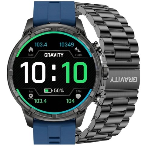 Smartwatch Gravity Czarny Pasek + Bransoleta GT41-2