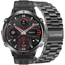 Smartwatch Gravity Czarny Pasek + Bransoleta GT42-1