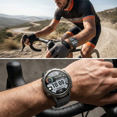 Smartwatch Gravity Czarny Pasek + Bransoleta GT42-1