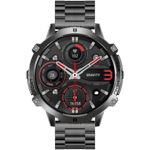 Smartwatch Gravity Czarny Pasek + Bransoleta GT42-1