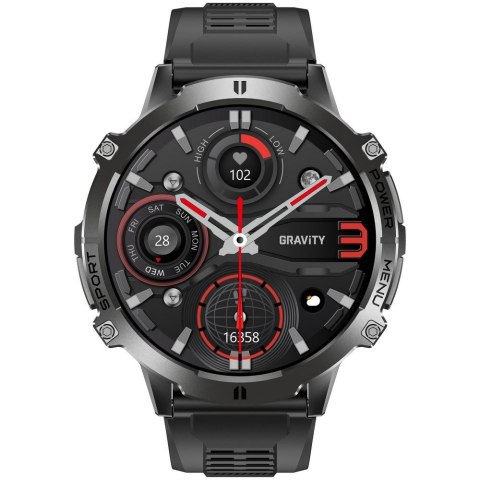 Smartwatch Gravity Czarny Pasek + Bransoleta GT42-1