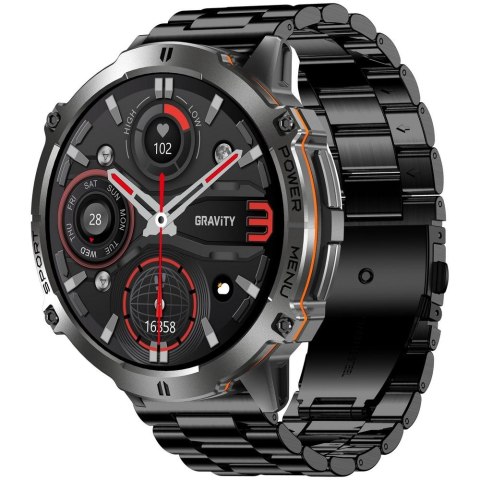 Smartwatch Gravity Czarny Pasek + Bransoleta GT42-1