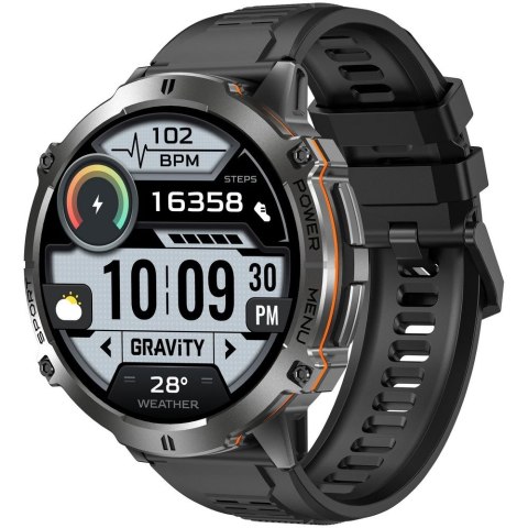 Smartwatch Gravity Czarny Pasek + Bransoleta GT42-1