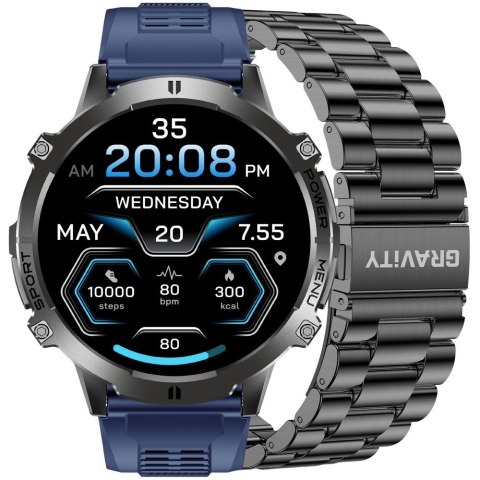 Smartwatch Gravity Czarny Pasek + Bransoleta GT42-2