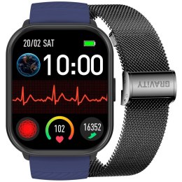 Smartwatch Gravity Czarny Pasek + Bransoleta GT43-5