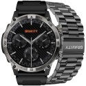 Smartwatch Gravity Czarny Pasek + Bransoleta GT46-1