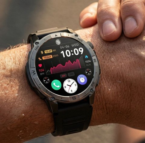 Smartwatch Gravity Czarny Pasek + Bransoleta GT46-1