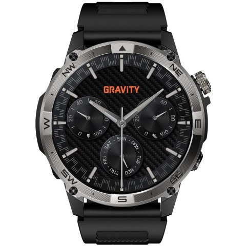 Smartwatch Gravity Czarny Pasek + Bransoleta GT46-1
