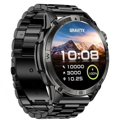 Smartwatch Gravity Czarny Pasek + Bransoleta GT46-1