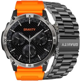 Smartwatch Gravity Czarny Pasek + Bransoleta GT46-4