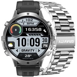 Smartwatch Gravity Grafitowy Pasek + Bransoleta GT42-3
