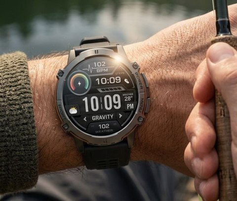 Smartwatch Gravity Grafitowy Pasek + Bransoleta GT42-3
