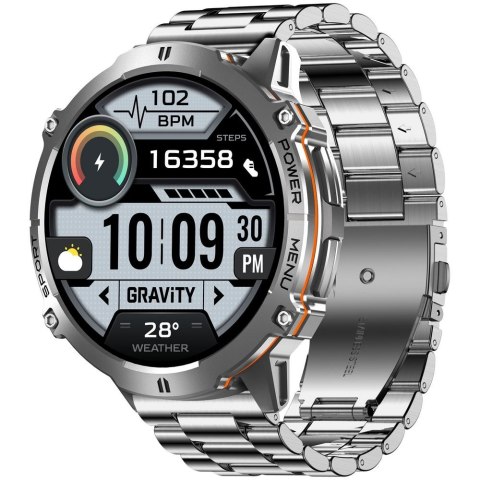 Smartwatch Gravity Grafitowy Pasek + Bransoleta GT42-3