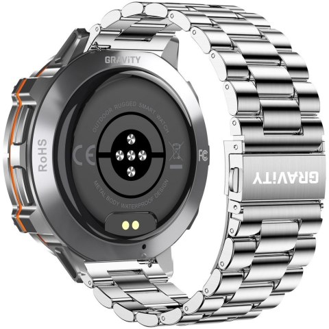 Smartwatch Gravity Grafitowy Pasek + Bransoleta GT42-3