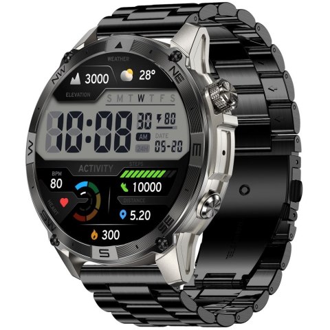 Smartwatch Gravity Grafitowy Pasek + Bransoleta GT46-3