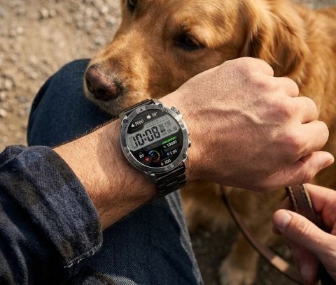 Smartwatch Gravity Grafitowy Pasek + Bransoleta GT46-3