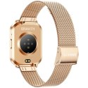 Smartwatch Gravity Różowe Złoto Pasek + Bransoleta GT44-1