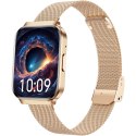 Smartwatch Gravity Różowe Złoto Pasek + Bransoleta GT44-2