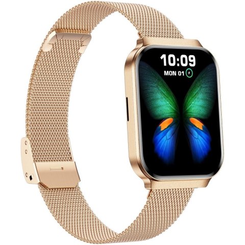 Smartwatch Gravity Różowe Złoto Pasek + Bransoleta GT44-2