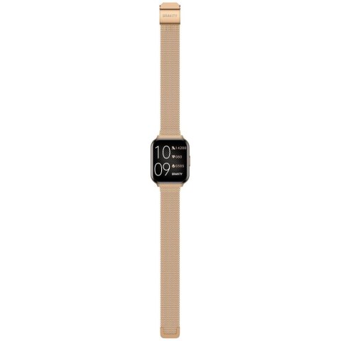 Smartwatch Gravity Różowe Złoto Pasek + Bransoleta GT44-2