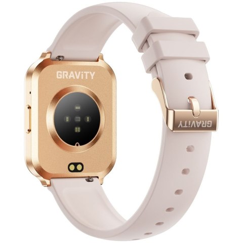 Smartwatch Gravity Różowe Złoto Pasek + Bransoleta GT44-2