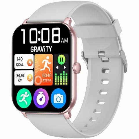 Smartwatch Gravity Różowe Złoto Szary GT36-2