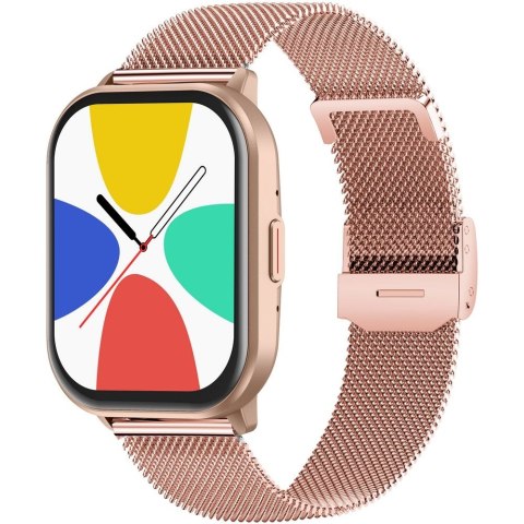 Smartwatch Gravity Różowy Pasek + Bransoleta GT43-1