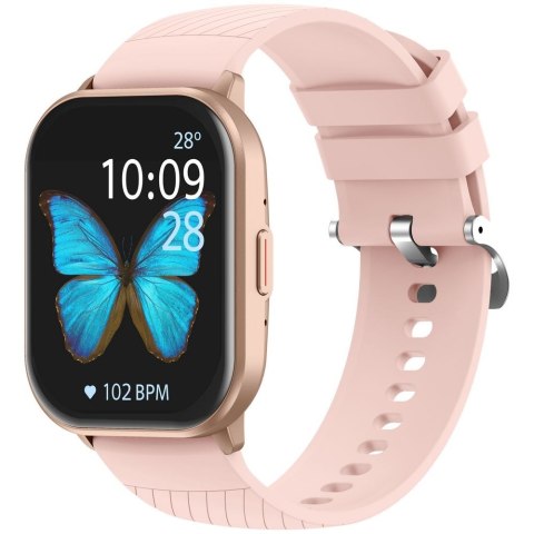 Smartwatch Gravity Różowy Pasek + Bransoleta GT43-1