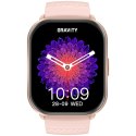 Smartwatch Gravity Różowy Pasek + Bransoleta GT43-1