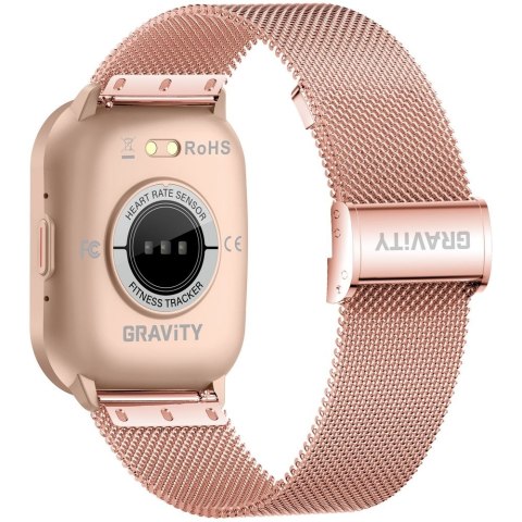 Smartwatch Gravity Różowy Pasek + Bransoleta GT43-1