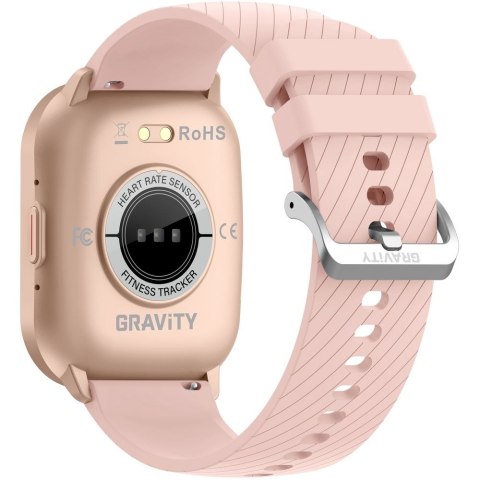 Smartwatch Gravity Różowy Pasek + Bransoleta GT43-1