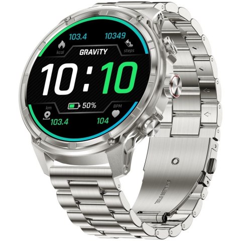 Smartwatch Gravity Srebrny Pasek + Bransoleta GT41-3