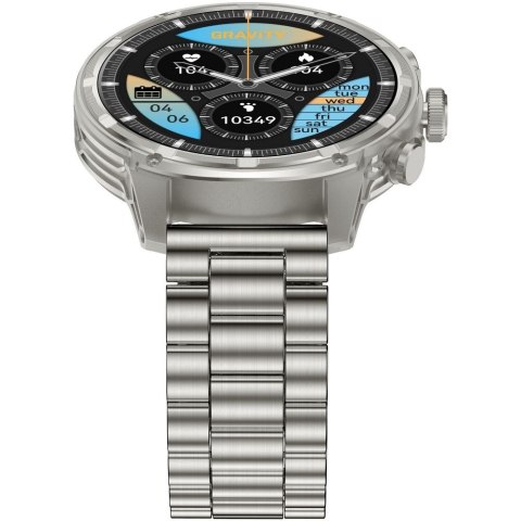 Smartwatch Gravity Srebrny Pasek + Bransoleta GT41-3