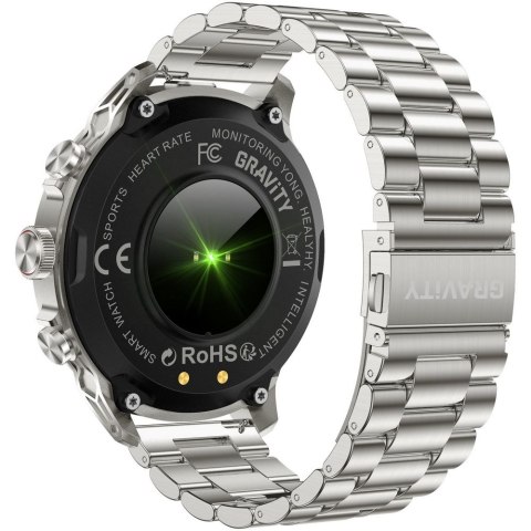 Smartwatch Gravity Srebrny Pasek + Bransoleta GT41-3