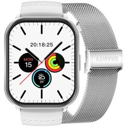 Smartwatch Gravity Srebrny Pasek + Bransoleta GT43-2