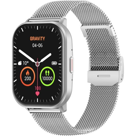 Smartwatch Gravity Srebrny Pasek + Bransoleta GT43-2