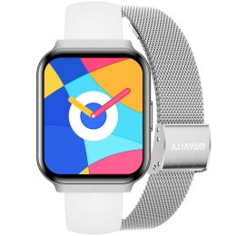 Smartwatch Gravity Srebrny Pasek + Bransoleta GT44-4